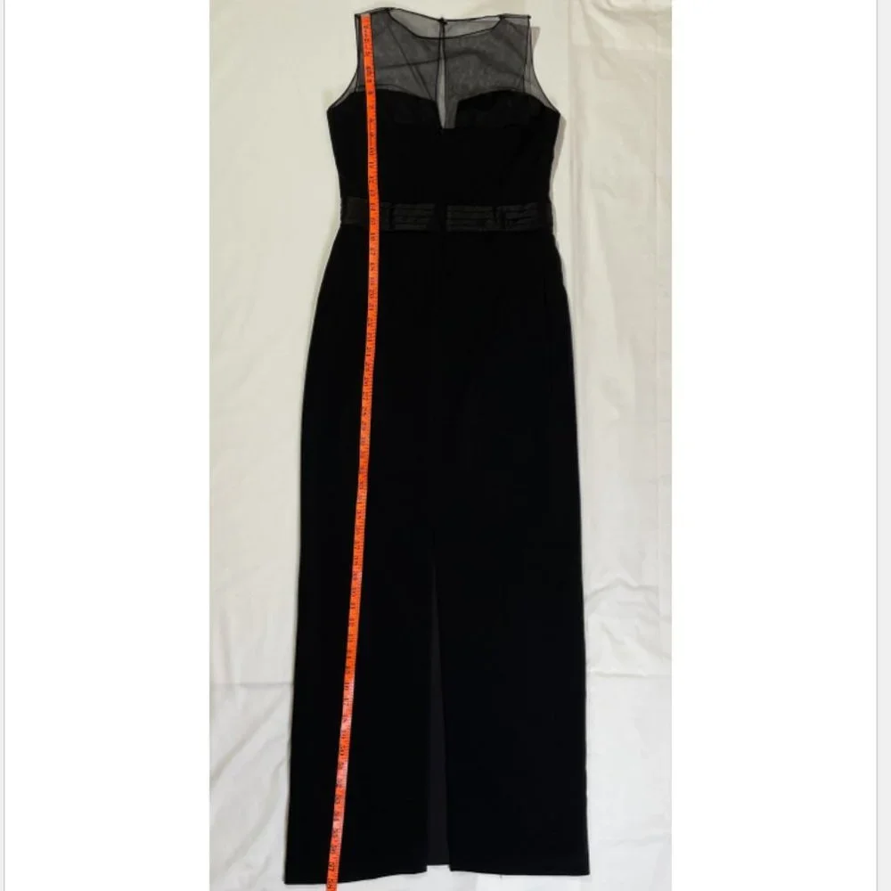 Badgley Mischka Black Formal Maxi Dress Size 8 Black Tie Party Gala Ball Evening - Picture 12 of 16
